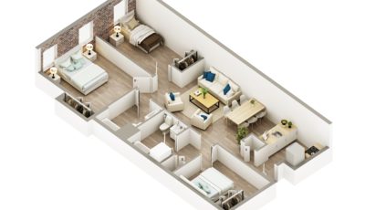 1000 King Street – 3 Bedroom Model 3D Model